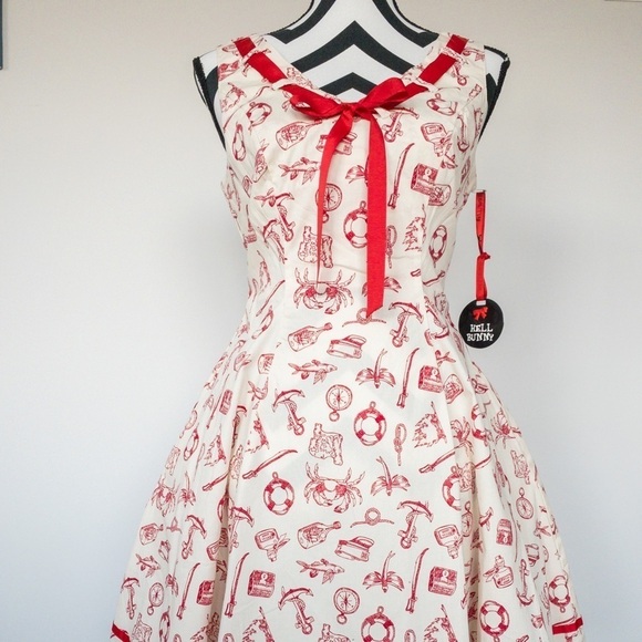 Hell Bunny Dresses & Skirts - NWT Hell Bunny Nautical Dress Sz Sm